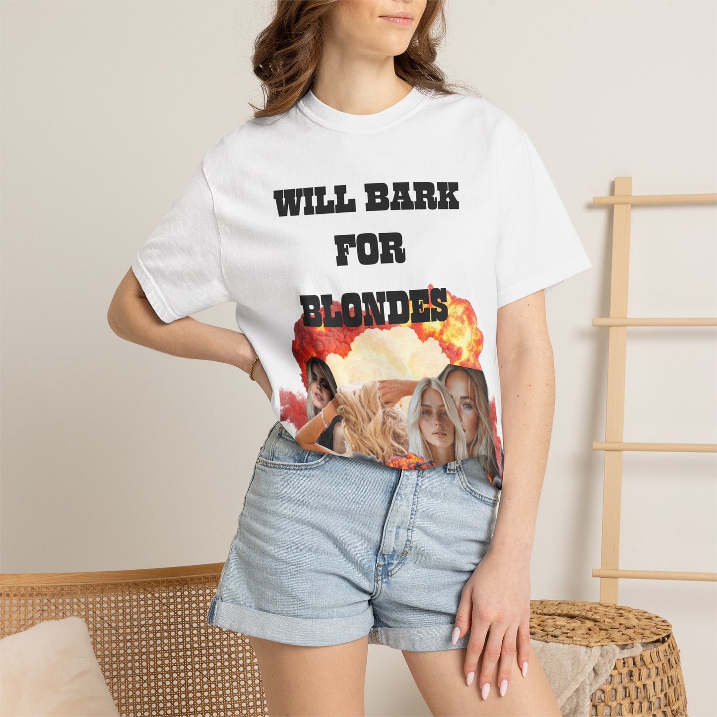 Will Bark For Blondes T-Shirt